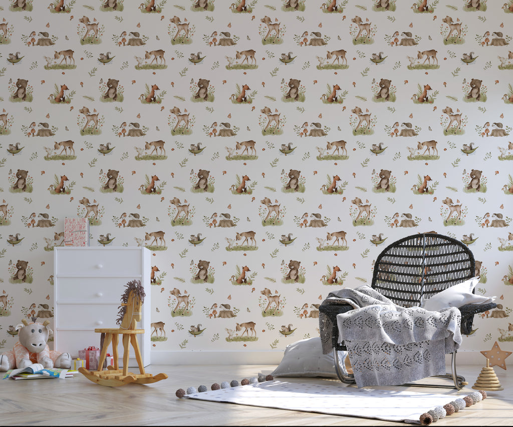 Papel pintado vinílico adhesivo Wallplas infantil Bambi