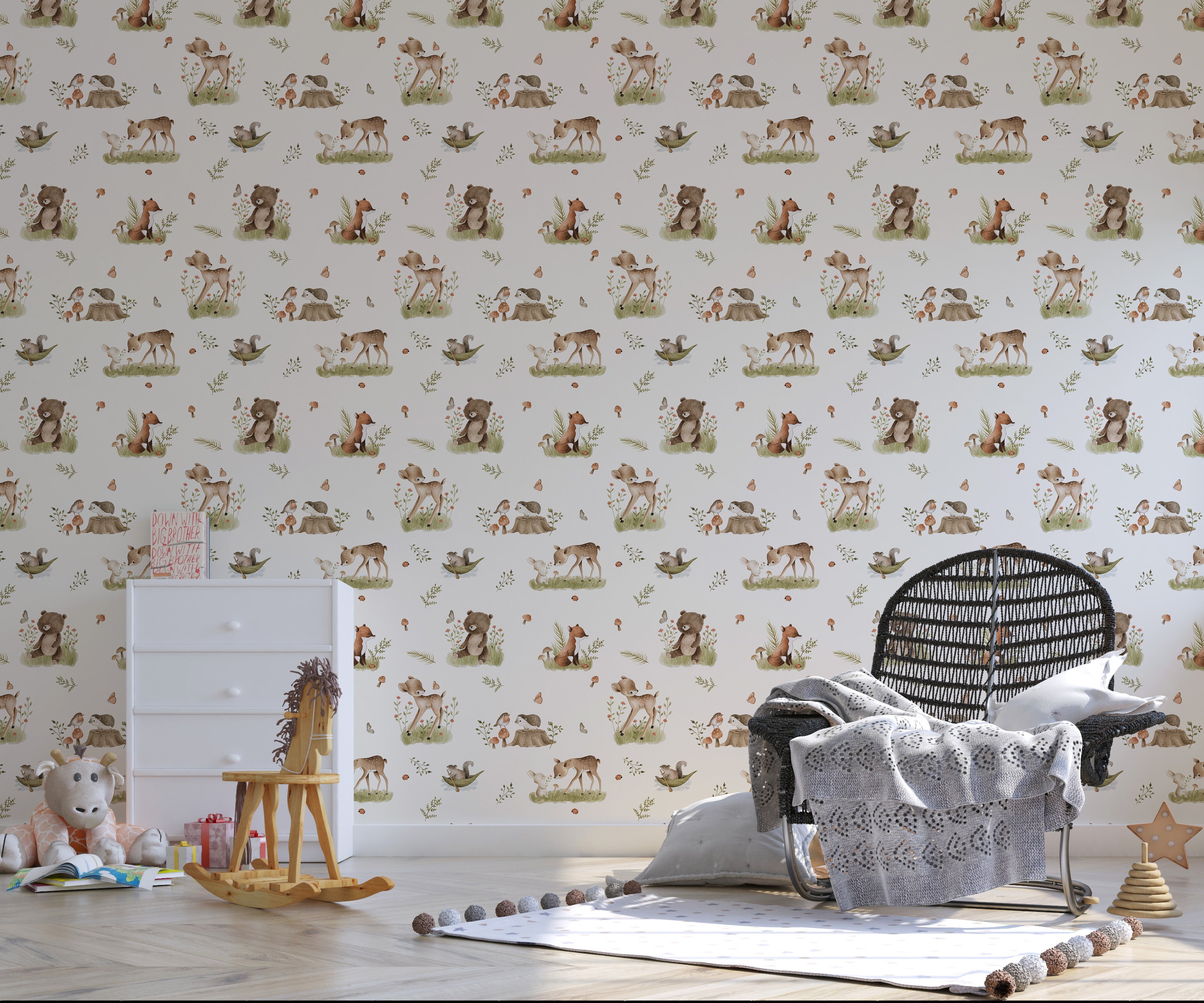 Papel pintado vinílico adhesivo Wallplas infantil Bambi