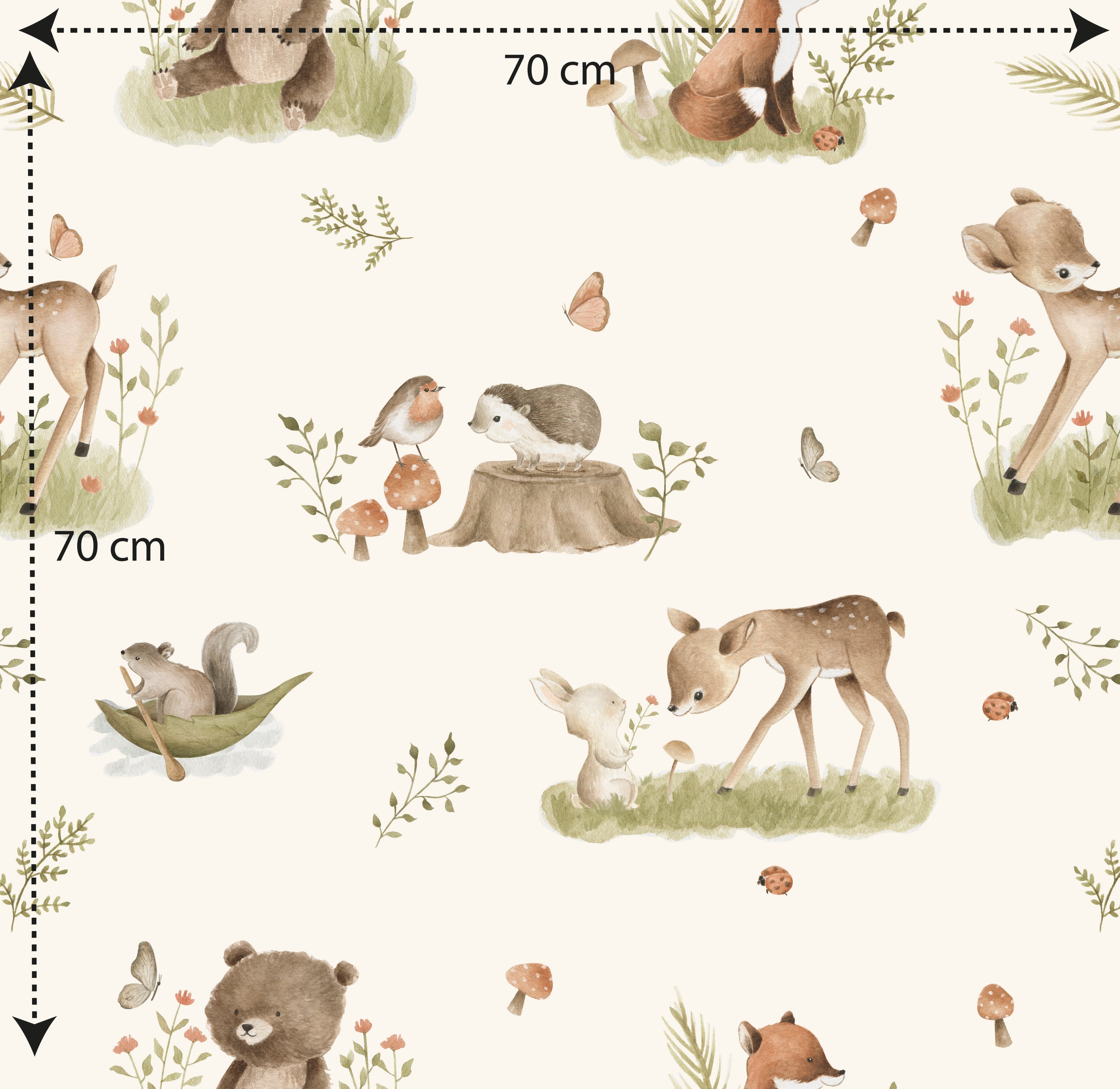 Papel pintado vinílico adhesivo Wallplas infantil Bambi