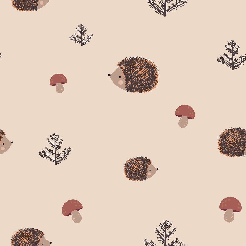 Papel pintado vinílico adhesivo Wallplas infantil Erizos