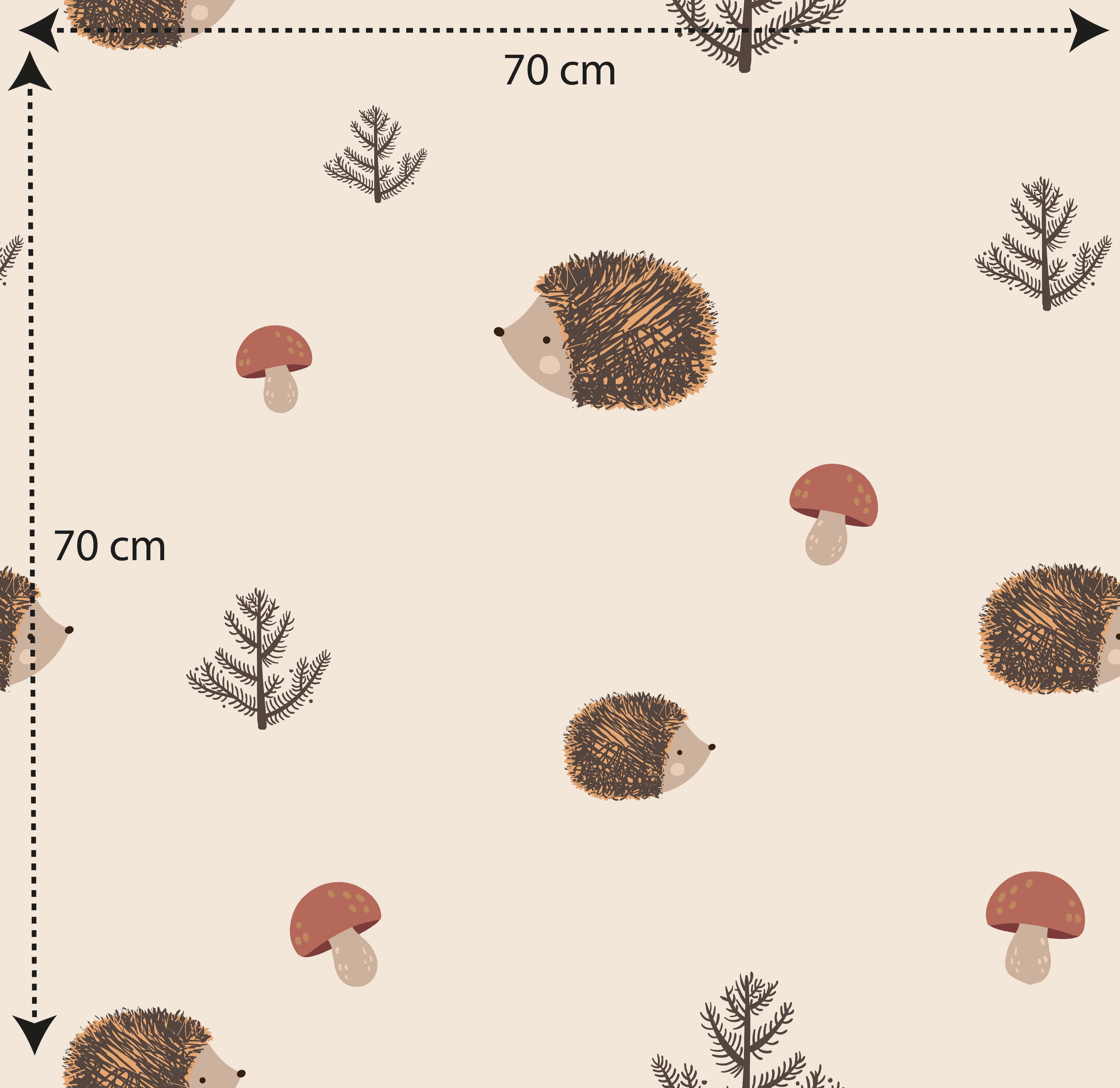 Papel pintado vinílico adhesivo Wallplas infantil Erizos