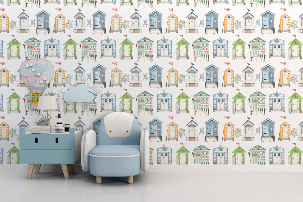 Papel pintado vinílico adhesivo Wallplas infantil Playa