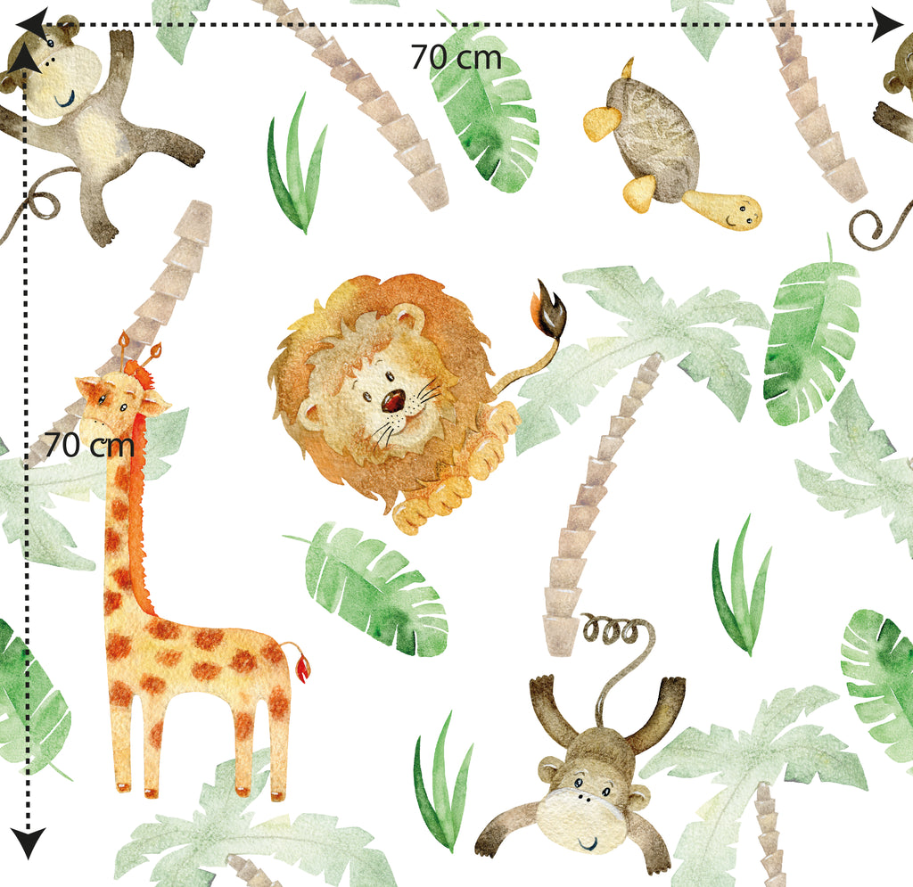 Papel pintado vinílico adhesivo infantil Wallplas Africa