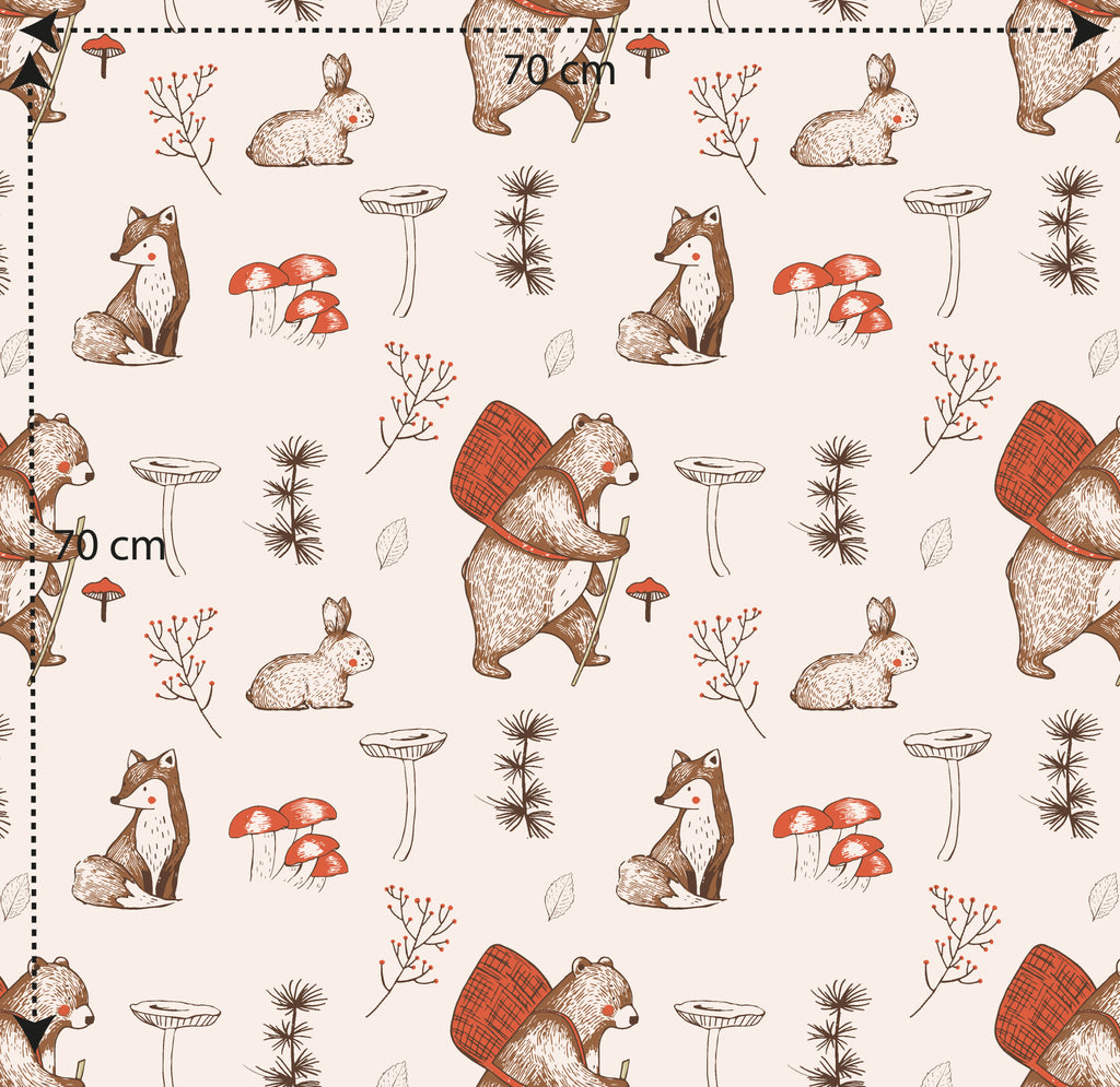 Papel pintado vinílico adhesivo Wallplas infantil Campo