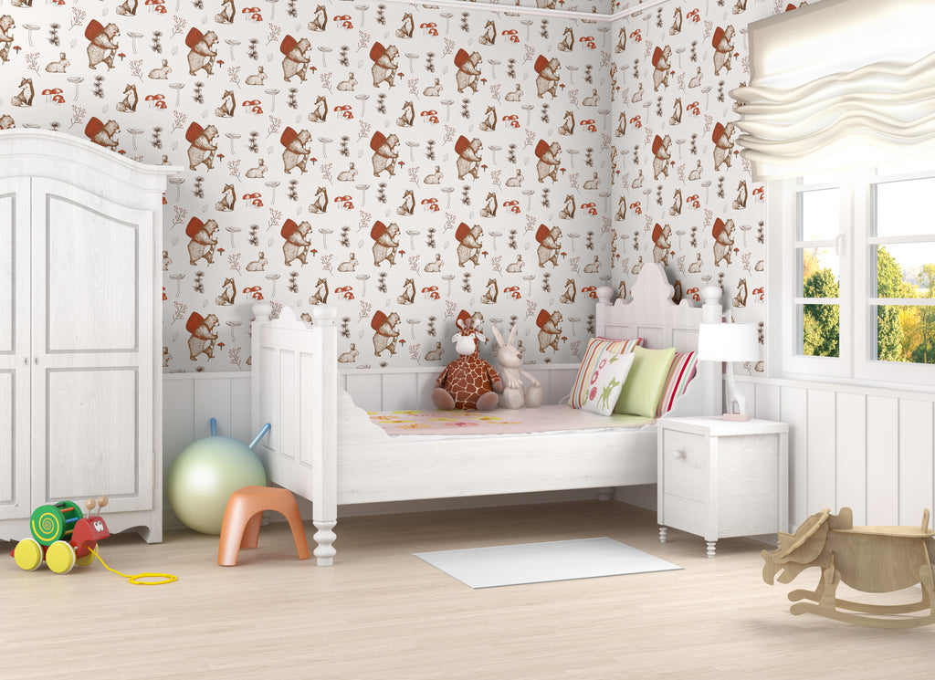 Papel pintado vinílico adhesivo Wallplas infantil Campo
