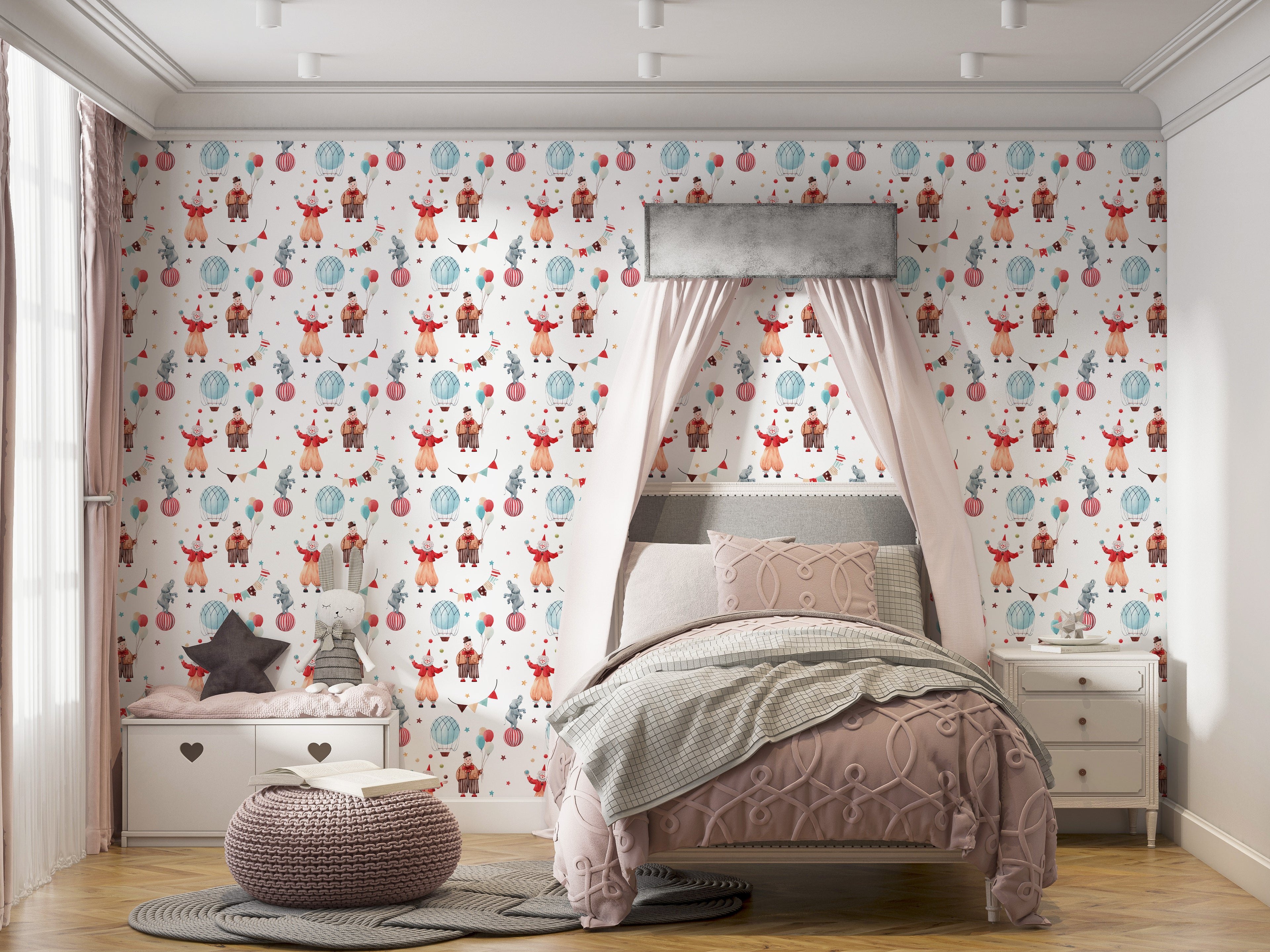 Papel pintado vinílico adhesivo Wallplas infantil Circo