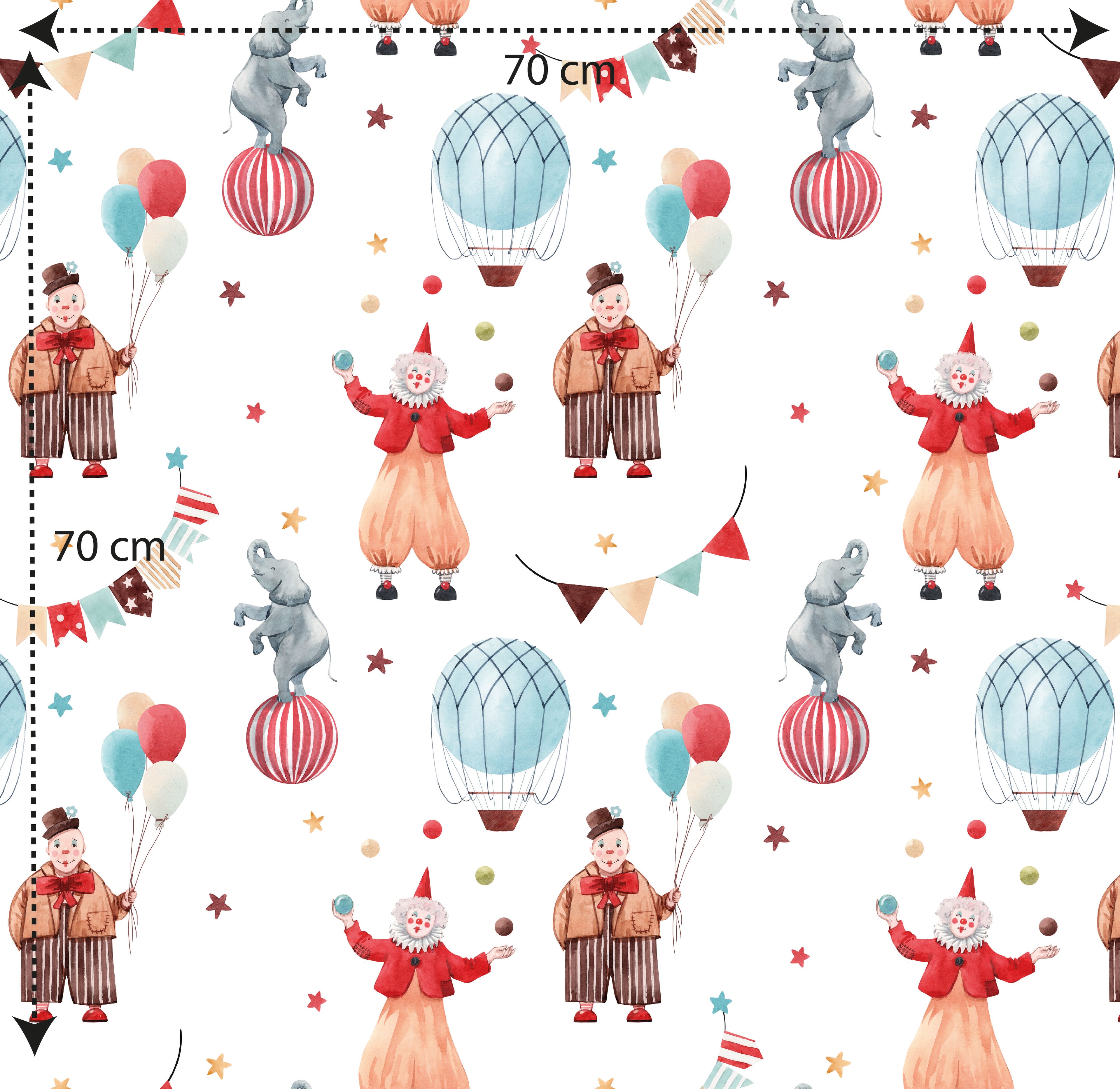 Papel pintado vinílico adhesivo Wallplas infantil Circo