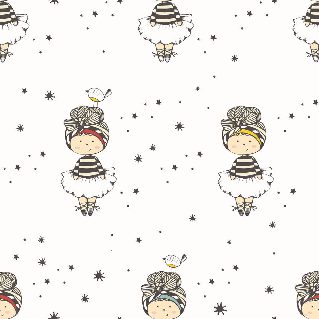 Papel pintado vinílico adhesivo Wallplas infantil Bailarina