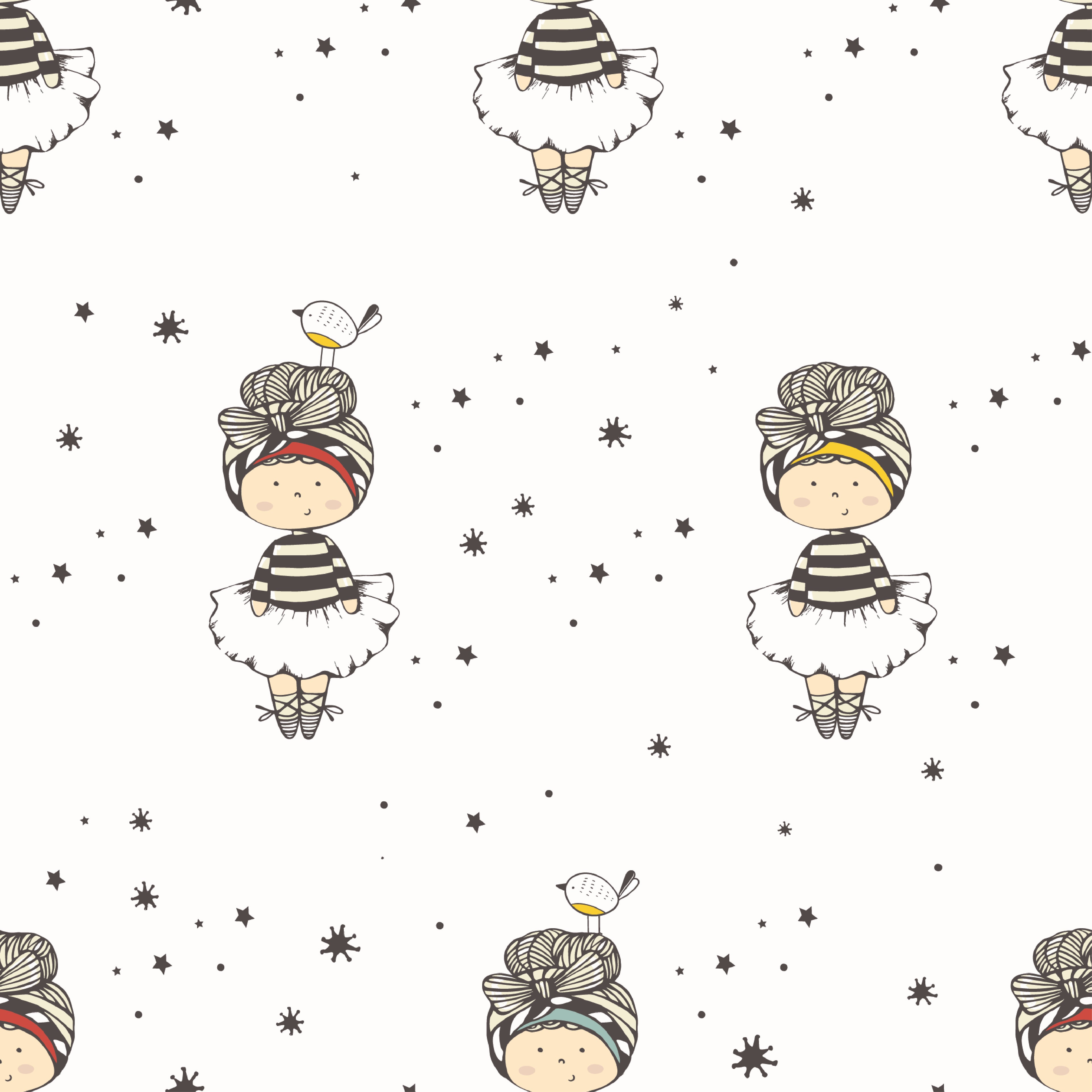 Papel pintado vinílico adhesivo Wallplas infantil Bailarina